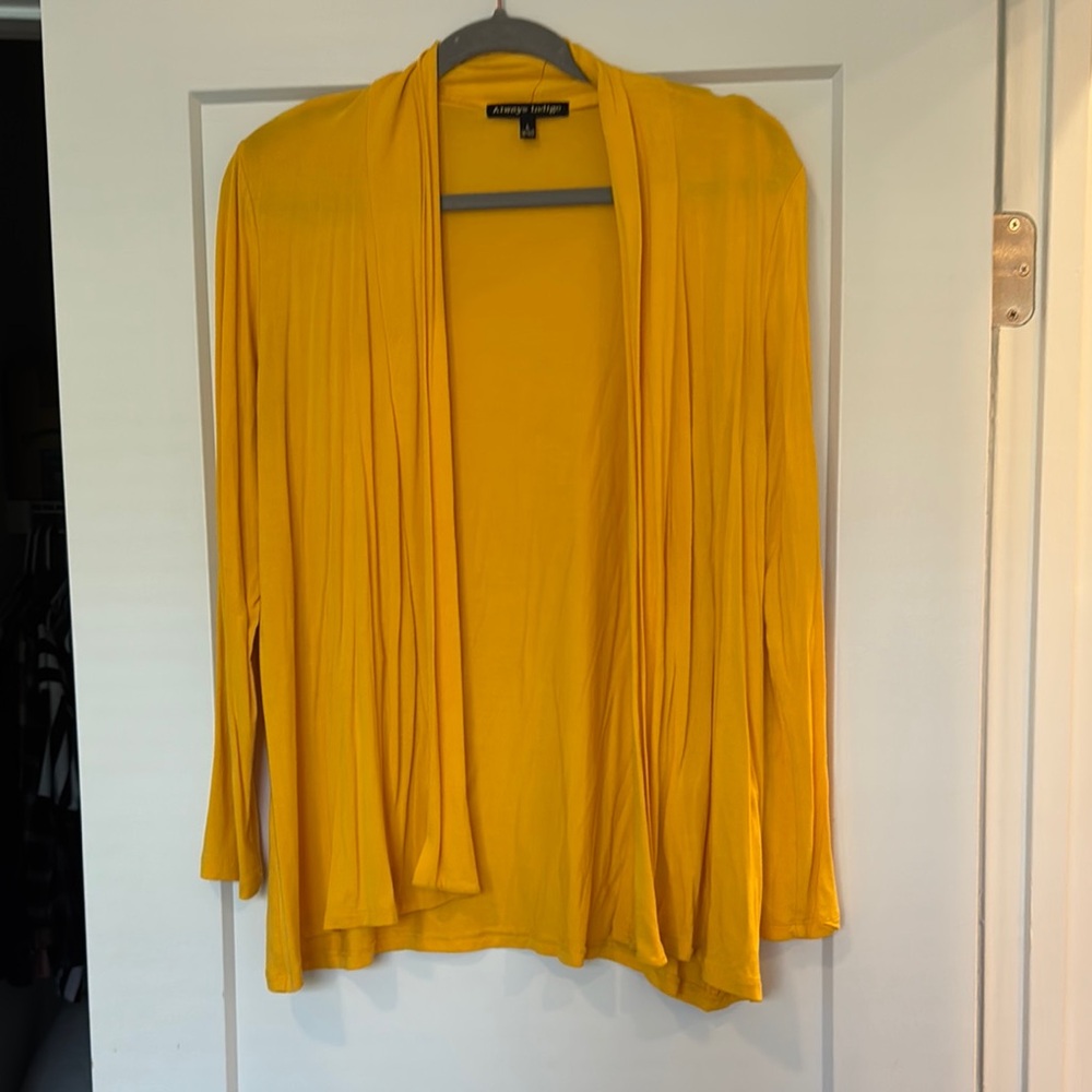 🌈4/$15🌈 Yellow Open Front Cardigan Sweater with Relaxed Fit